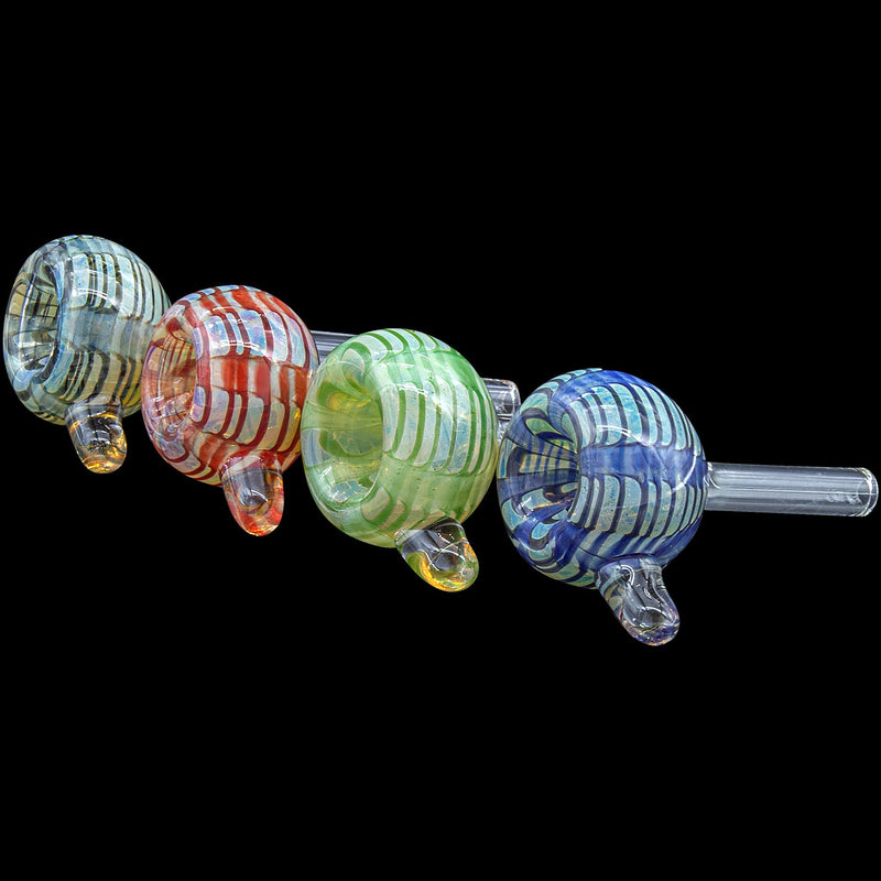 LA Pipes  Color Raked Bubble Pull-Stem 9mm Slide Bowl LA Pipes