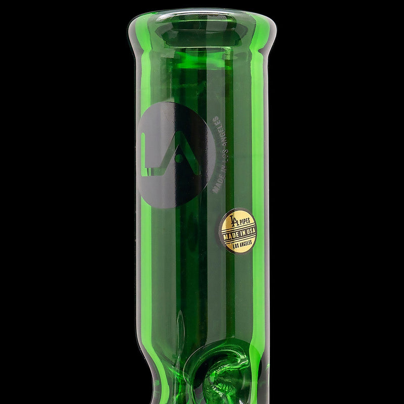 LA Pipes  Crown Jewel Emerald Green Beaker Bong LA Pipes