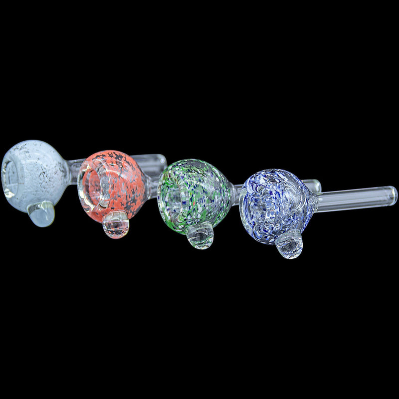 LA Pipes  Frit Bubble Bowl 9mm Pull-Stem Slide (Various Colors) LA Pipes