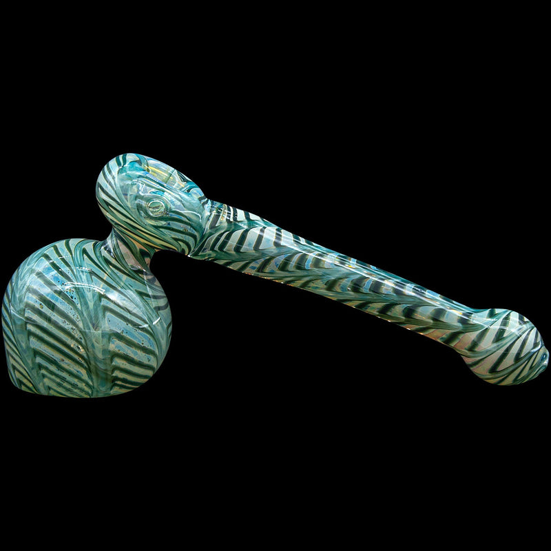 LA Pipes  Full Rake Fumed Hammer Bubbler Pipe (Various Colors) LA Pipes