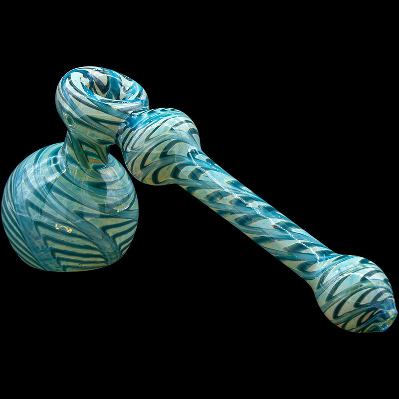 LA Pipes  Full Rake Fumed Hammer Bubbler Pipe (Various Colors) LA Pipes