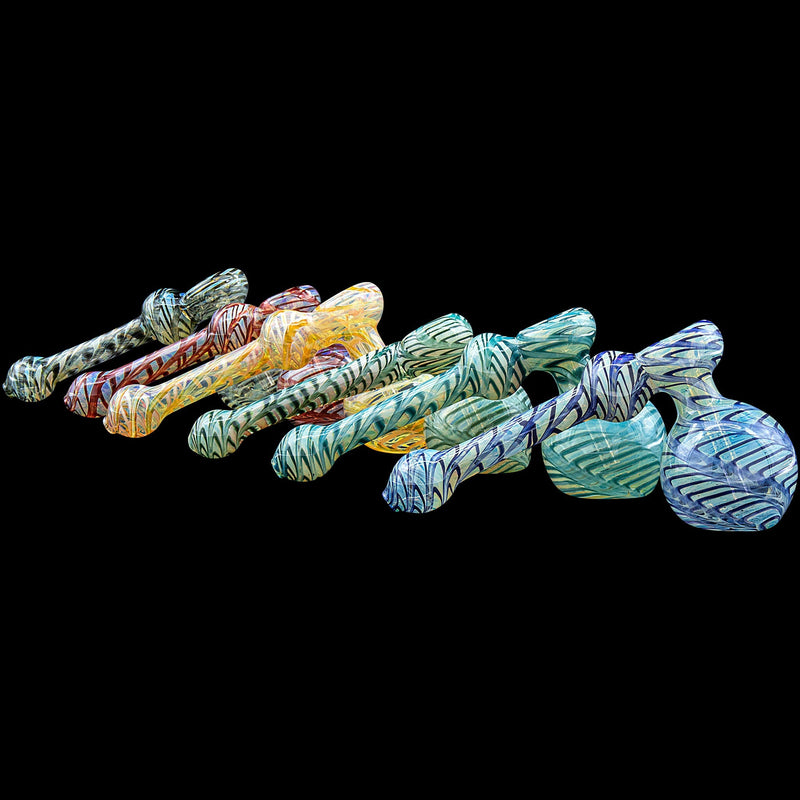 LA Pipes  Full Rake Fumed Hammer Bubbler Pipe (Various Colors) LA Pipes