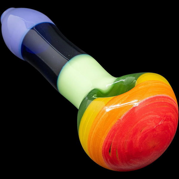 LA Pipes  Hard Candy Rainbow Colored Spoon Glass Pipe LA Pipes