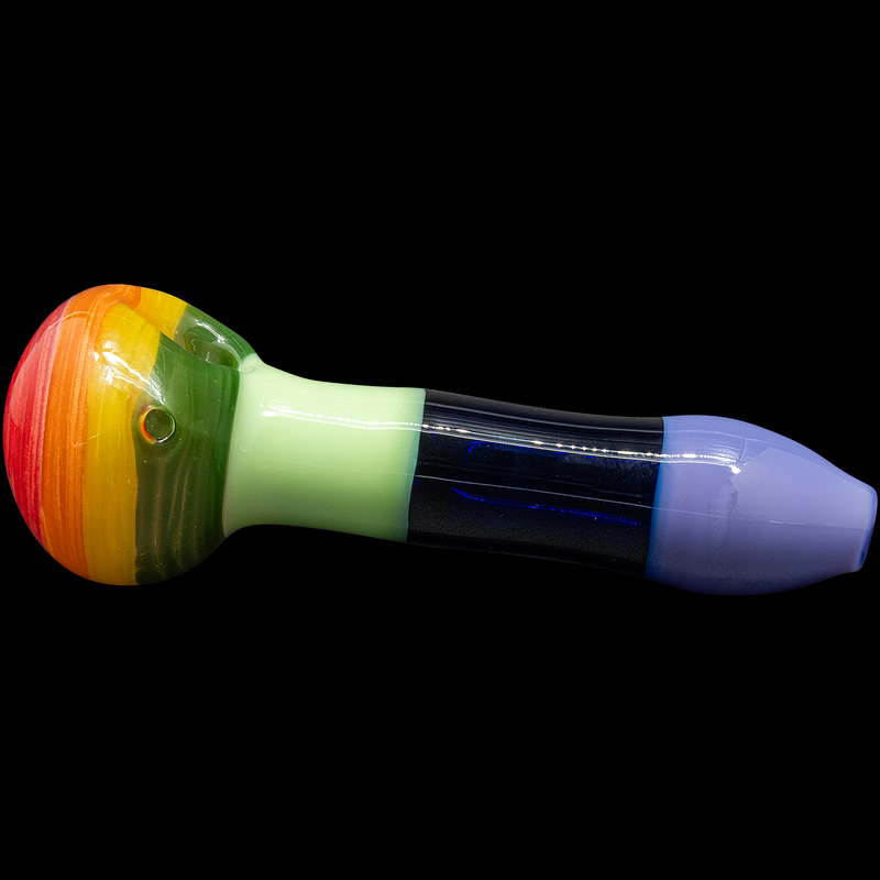 LA Pipes  Hard Candy Rainbow Colored Spoon Glass Pipe LA Pipes