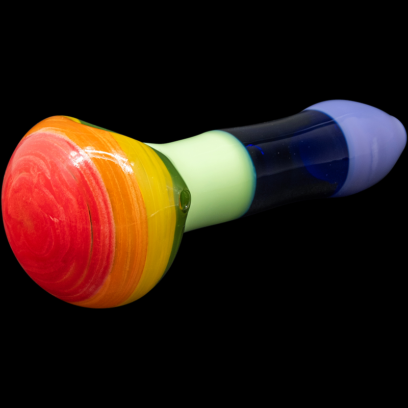 LA Pipes  Hard Candy Rainbow Colored Spoon Glass Pipe LA Pipes