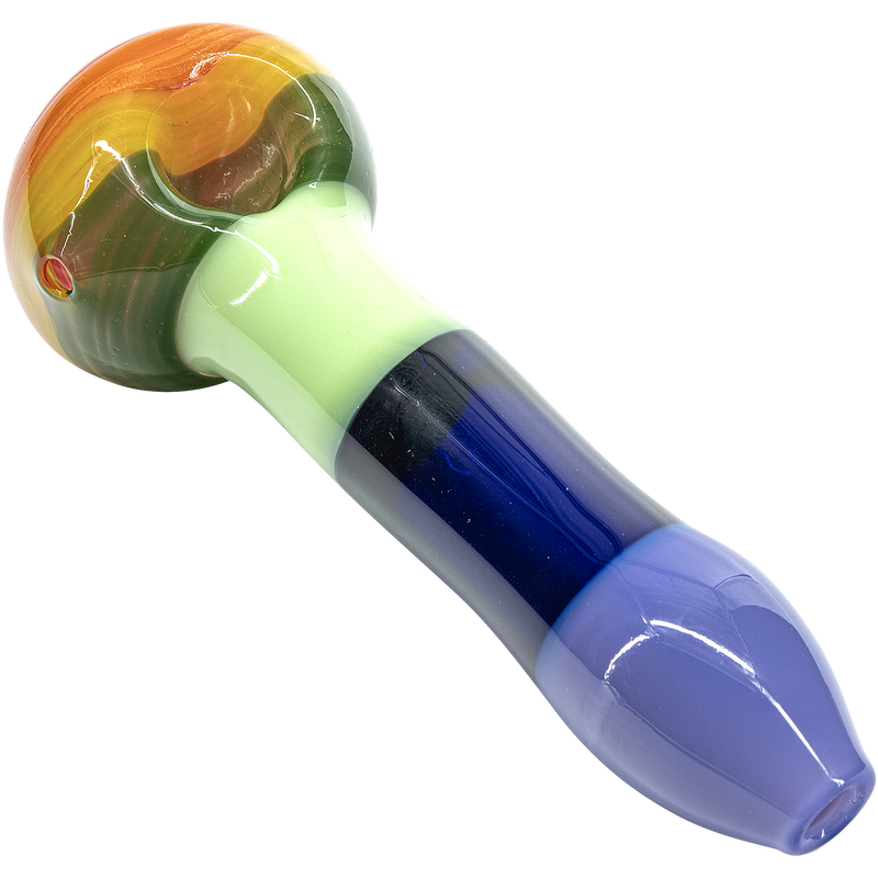 LA Pipes  Hard Candy Rainbow Colored Spoon Glass Pipe LA Pipes