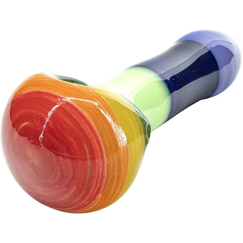 LA Pipes  Hard Candy Rainbow Colored Spoon Glass Pipe LA Pipes