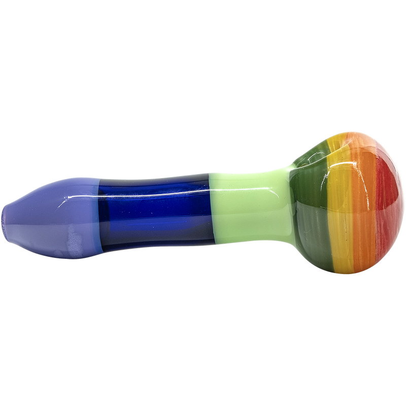 LA Pipes  Hard Candy Rainbow Colored Spoon Glass Pipe LA Pipes