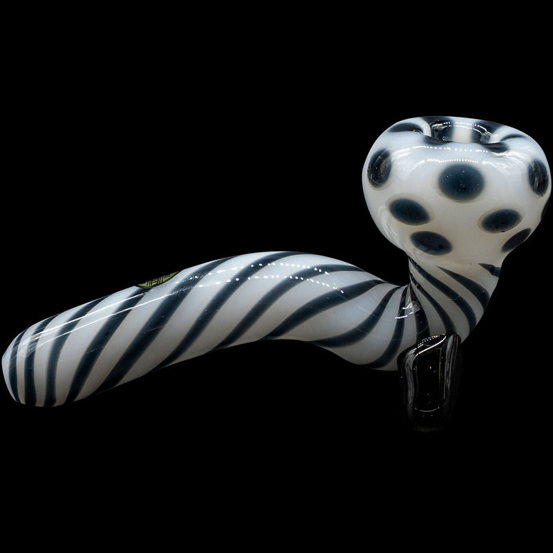 LA Pipes  Ivory Locks Bone White Sitting Sherlock Glass Pipe LA Pipes