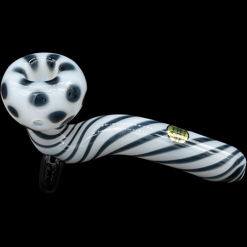 LA Pipes  Ivory Locks Bone White Sitting Sherlock Glass Pipe LA Pipes