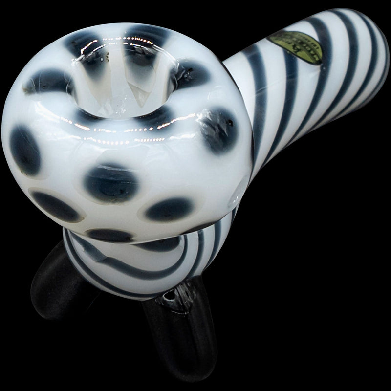 LA Pipes  Ivory Locks Bone White Sitting Sherlock Glass Pipe LA Pipes