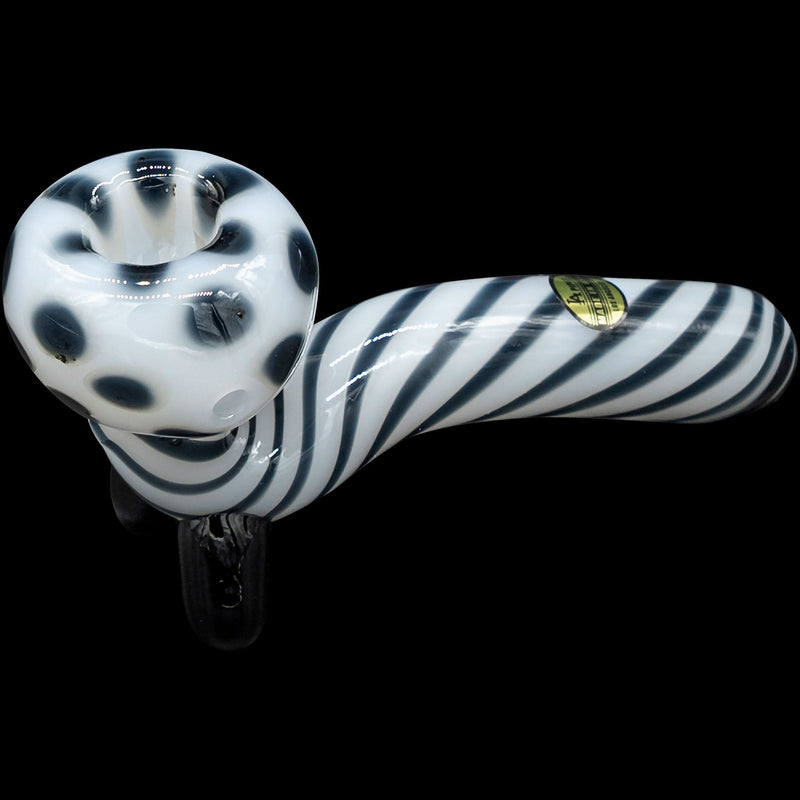 LA Pipes  Ivory Locks Bone White Sitting Sherlock Glass Pipe LA Pipes