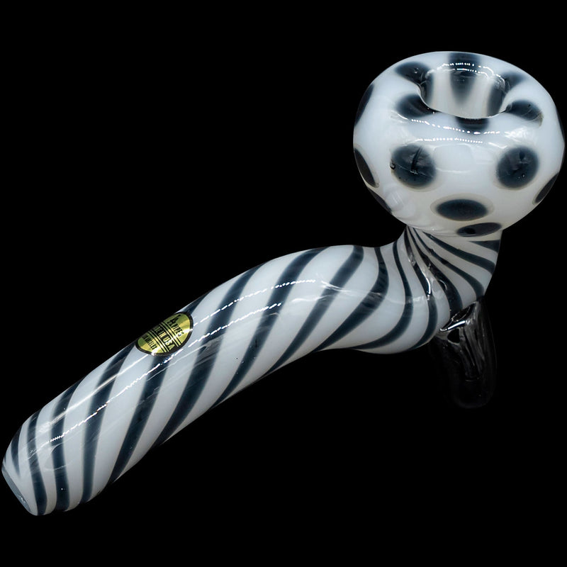 LA Pipes  Ivory Locks Bone White Sitting Sherlock Glass Pipe LA Pipes