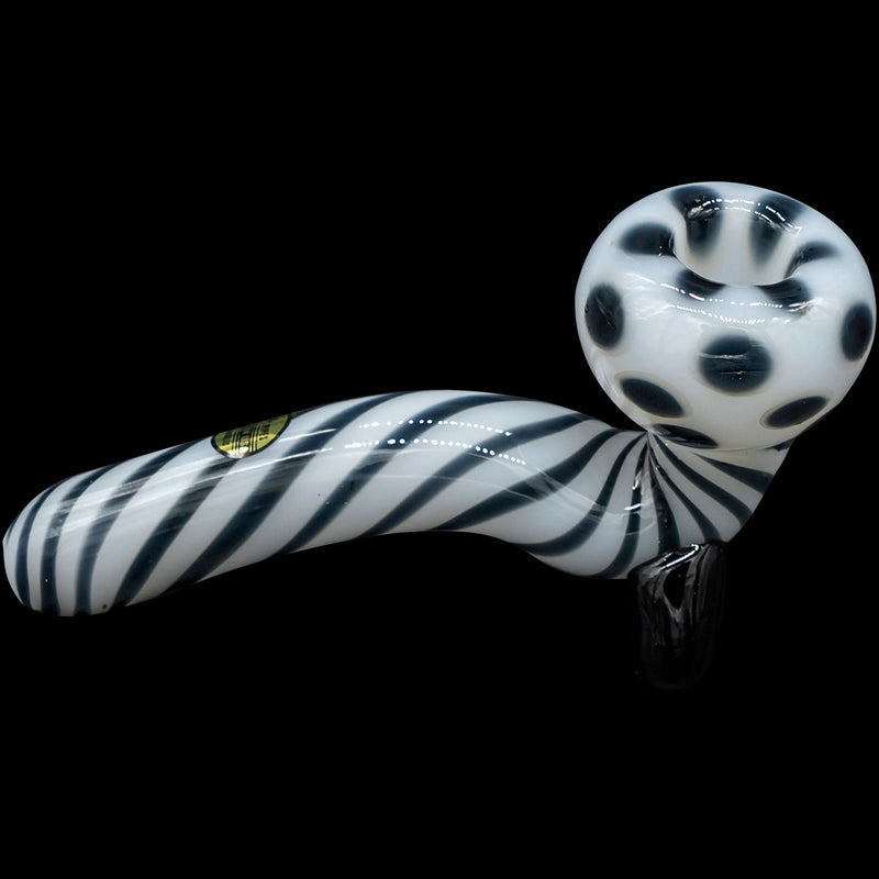 LA Pipes  Ivory Locks Bone White Sitting Sherlock Glass Pipe LA Pipes