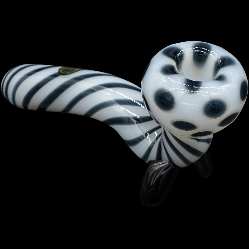 LA Pipes  Ivory Locks Bone White Sitting Sherlock Glass Pipe LA Pipes