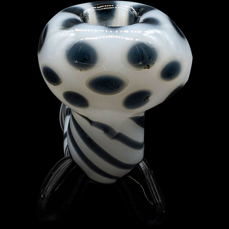 LA Pipes  Ivory Locks Bone White Sitting Sherlock Glass Pipe LA Pipes