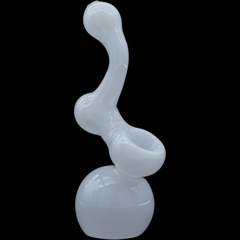 LA Pipes  Ivory Sherlock Glass Sherlock Bubbler Pipe LA Pipes