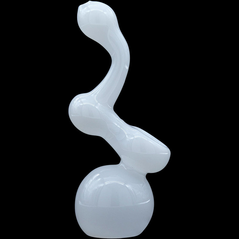 LA Pipes  Ivory Sherlock Glass Sherlock Bubbler Pipe LA Pipes