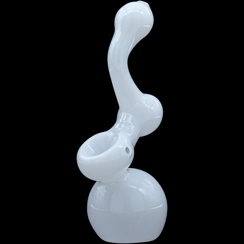 LA Pipes  Ivory Sherlock Glass Sherlock Bubbler Pipe LA Pipes