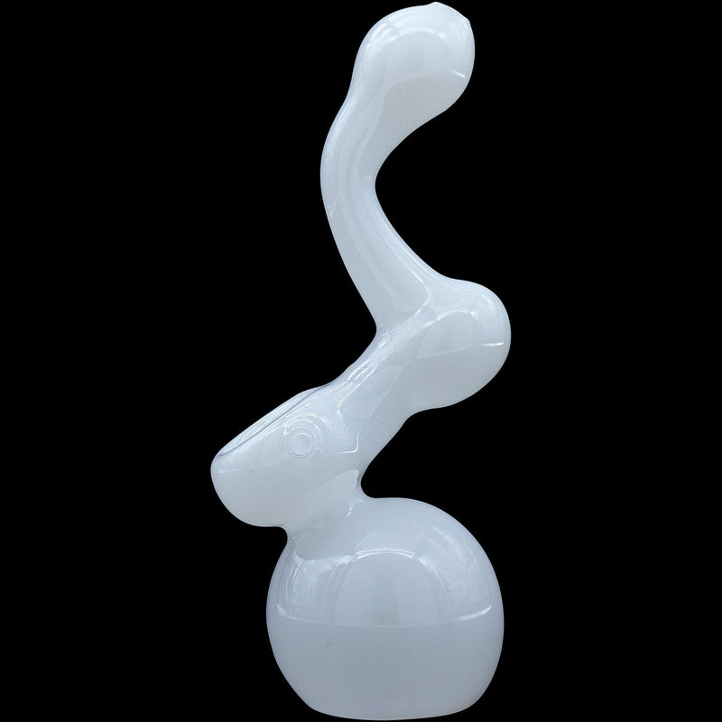 LA Pipes  Ivory Sherlock Glass Sherlock Bubbler Pipe LA Pipes