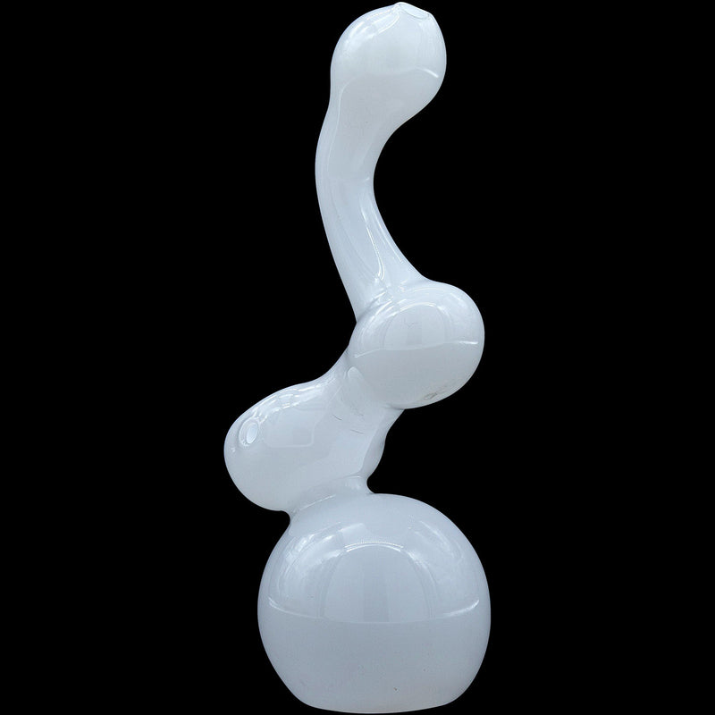 LA Pipes  Ivory Sherlock Glass Sherlock Bubbler Pipe LA Pipes