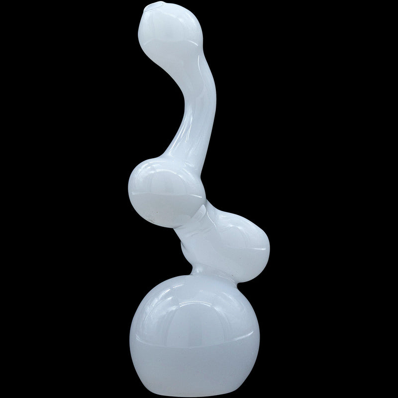 LA Pipes  Ivory Sherlock Glass Sherlock Bubbler Pipe LA Pipes