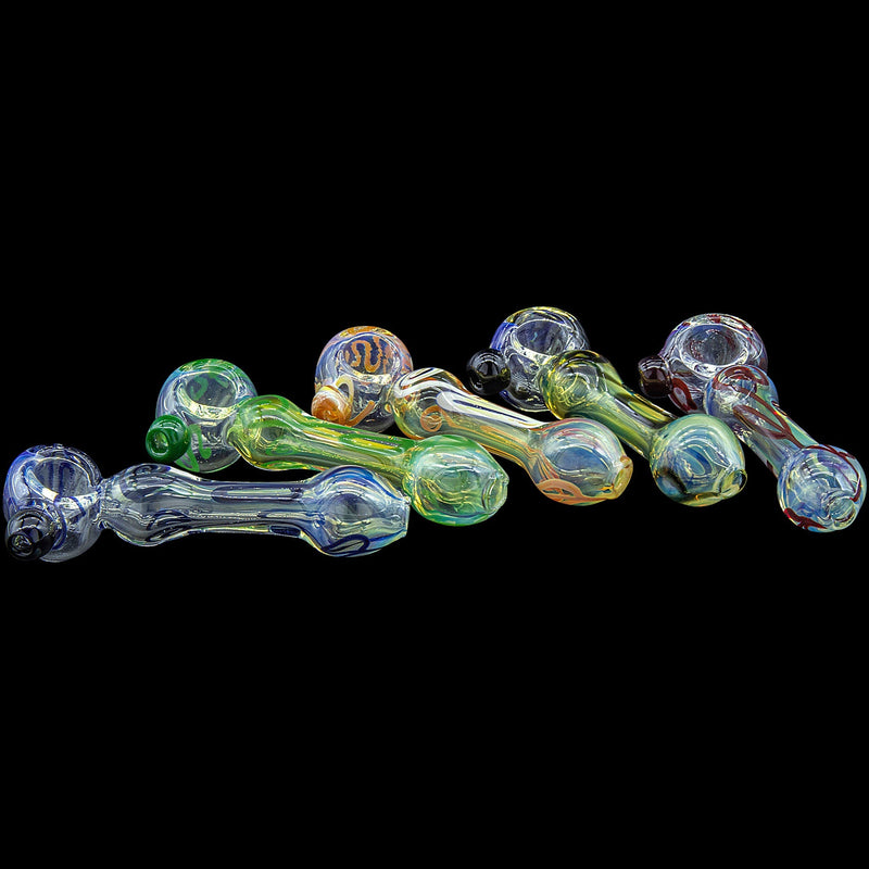 LA Pipes  Painted Warrior Spoon Glass Pipe LA Pipes