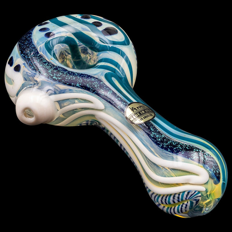 LA Pipes  Pancake Dichroic Color-Changing Spoon Glass Pipe LA Pipes