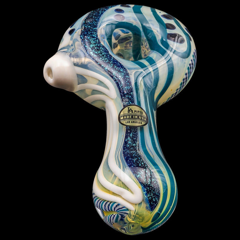 LA Pipes  Pancake Dichroic Color-Changing Spoon Glass Pipe LA Pipes