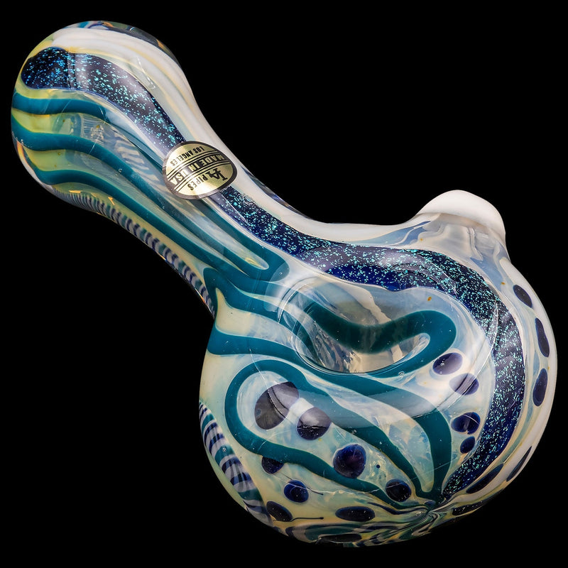 LA Pipes  Pancake Dichroic Color-Changing Spoon Glass Pipe LA Pipes