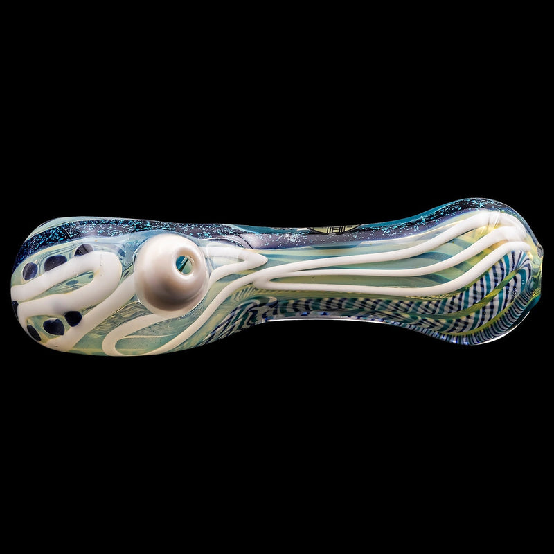 LA Pipes  Pancake Dichroic Color-Changing Spoon Glass Pipe LA Pipes