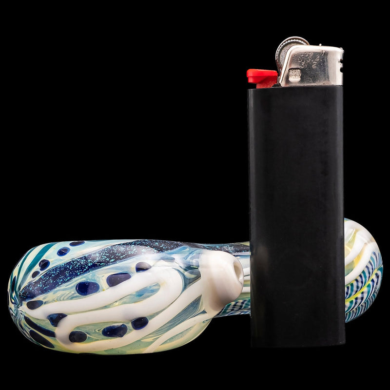 LA Pipes  Pancake Dichroic Color-Changing Spoon Glass Pipe LA Pipes