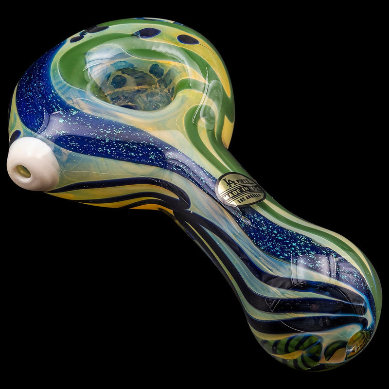 LA Pipes  Pancake Dichroic Color-Changing Spoon Glass Pipe LA Pipes