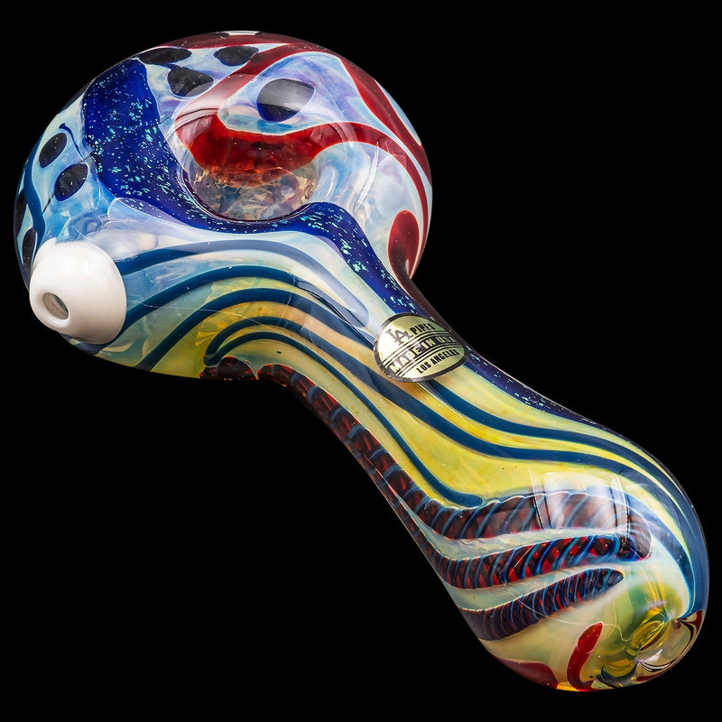 LA Pipes  Pancake Dichroic Color-Changing Spoon Glass Pipe LA Pipes