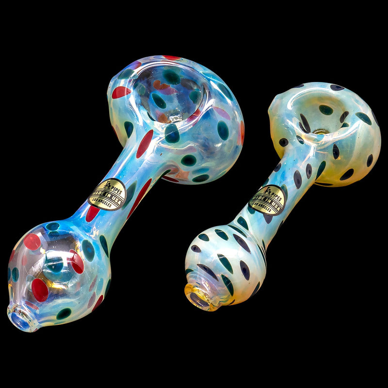 LA Pipes  Polka Dot Glass Spoon Pipe LA Pipes