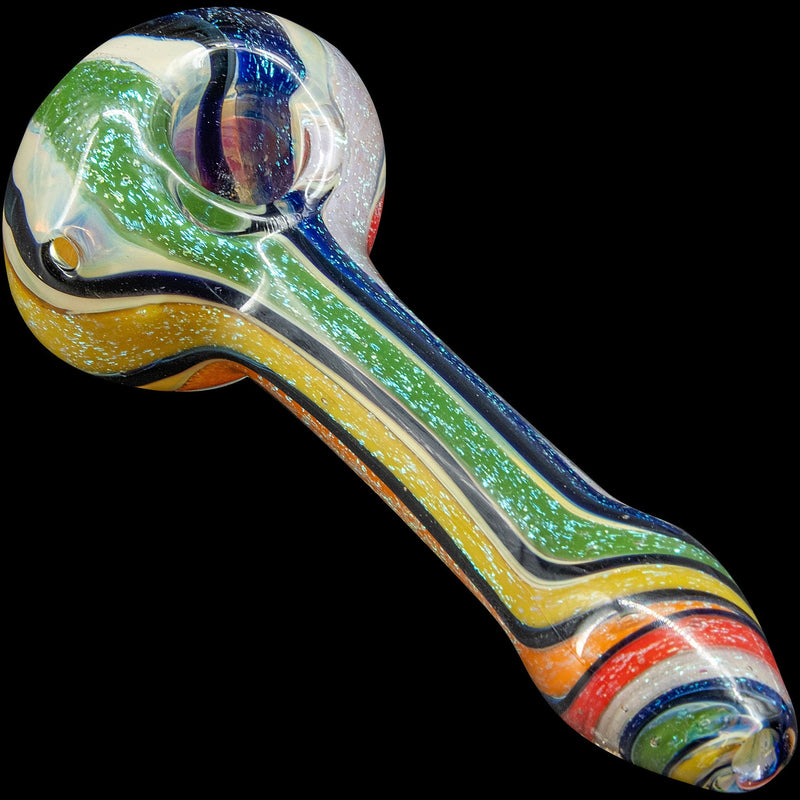 LA Pipes  Rainbow Dichroic Glass Spoon Pipe LA Pipes