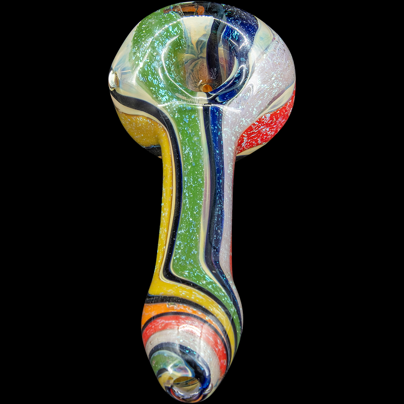 LA Pipes  Rainbow Dichroic Glass Spoon Pipe LA Pipes