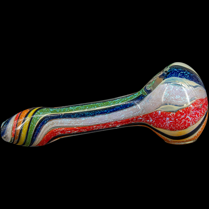 LA Pipes  Rainbow Dichroic Glass Spoon Pipe LA Pipes