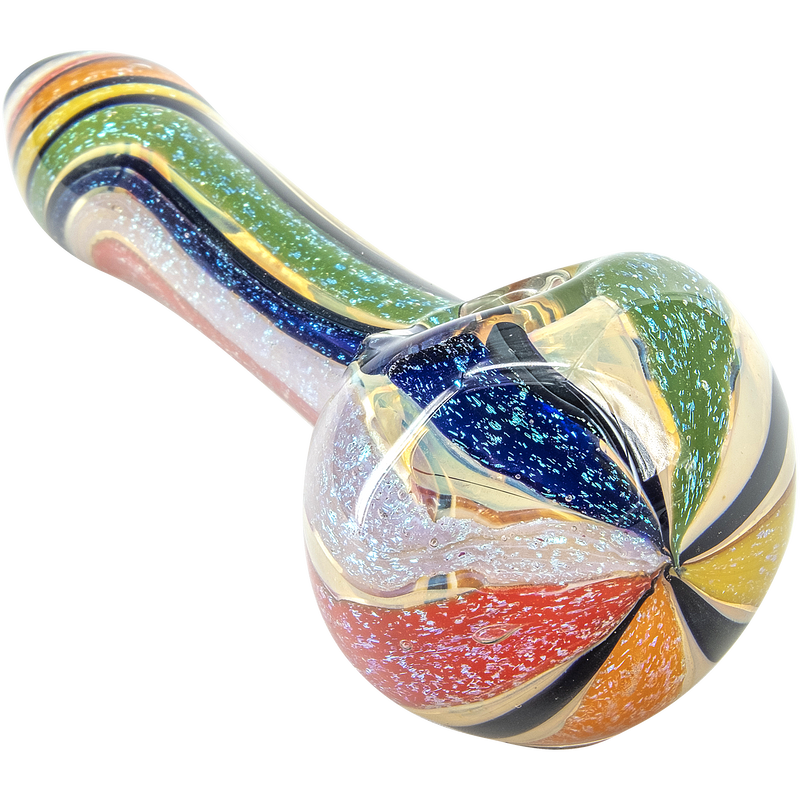 LA Pipes  Rainbow Dichroic Glass Spoon Pipe LA Pipes