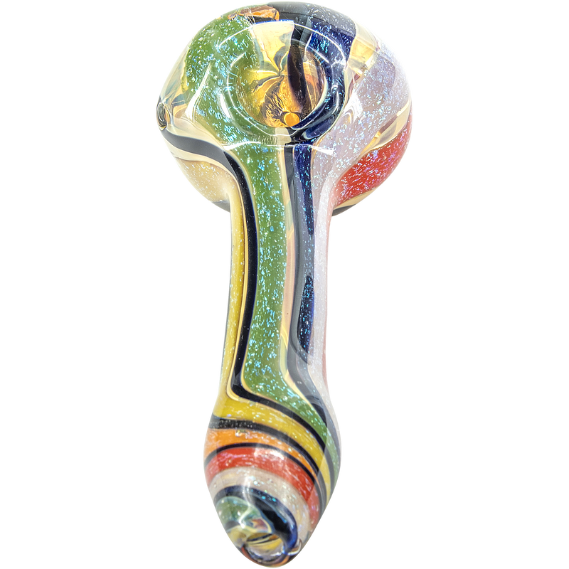 LA Pipes  Rainbow Dichroic Glass Spoon Pipe LA Pipes