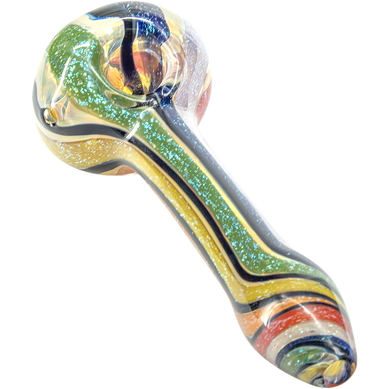 LA Pipes  Rainbow Dichroic Glass Spoon Pipe LA Pipes