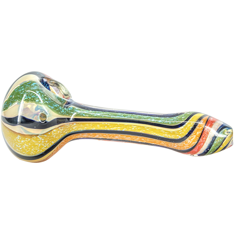 LA Pipes  Rainbow Dichroic Glass Spoon Pipe LA Pipes