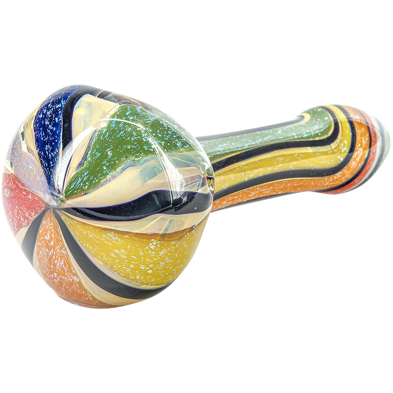 LA Pipes  Rainbow Dichroic Glass Spoon Pipe LA Pipes