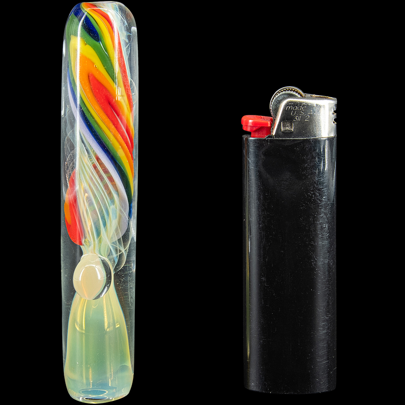 LA Pipes  Rainbow Fume Chillum Pipe LA Pipes