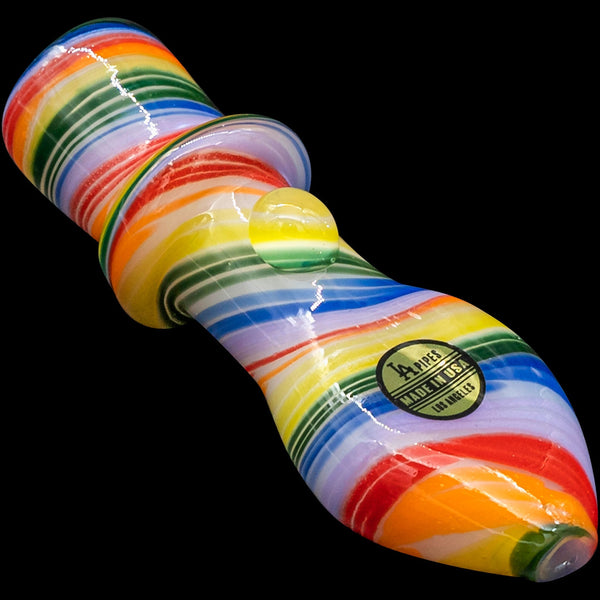 LA Pipes  Rainbow Tornado Chillum Pipe LA Pipes