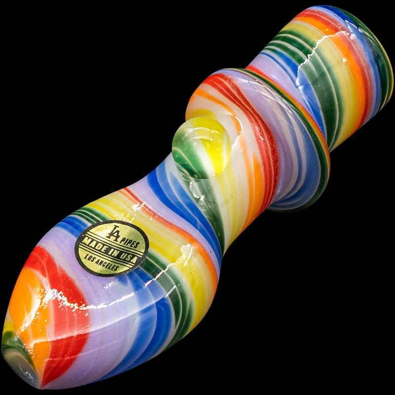 LA Pipes  Rainbow Tornado Chillum Pipe LA Pipes