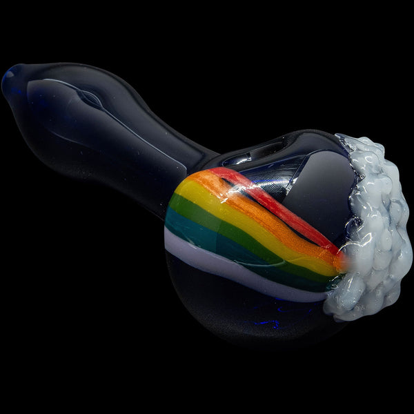 LA Pipes  Rainbows n Clouds Cobalt Blue Glass Pipe LA Pipes