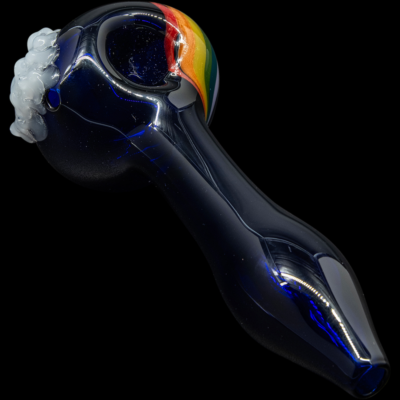 LA Pipes  Rainbows n Clouds Cobalt Blue Glass Pipe LA Pipes