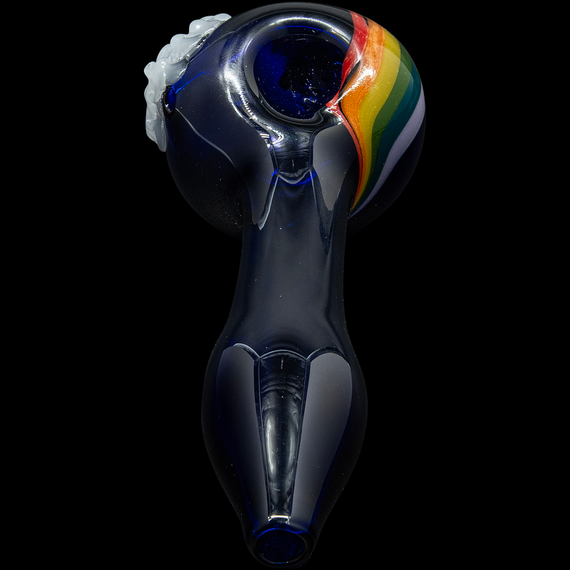 LA Pipes  Rainbows n Clouds Cobalt Blue Glass Pipe LA Pipes