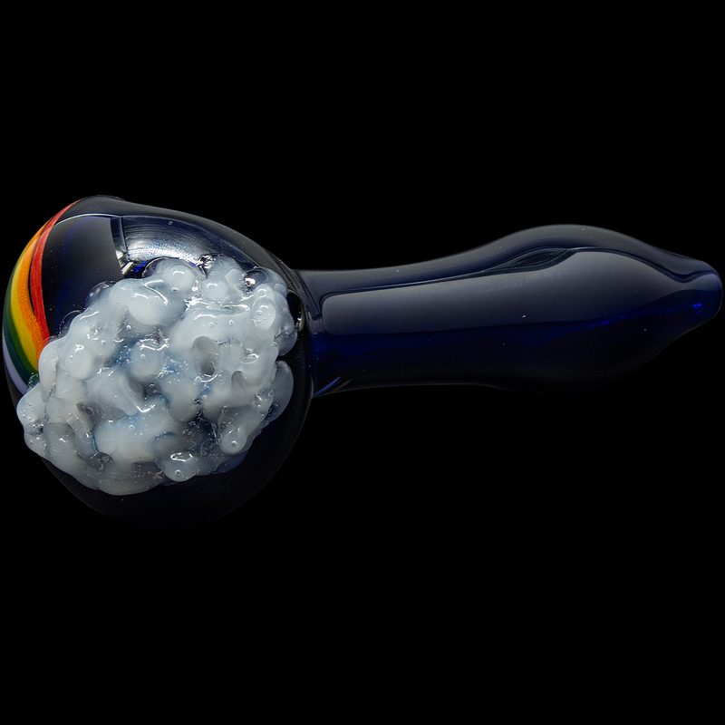 LA Pipes  Rainbows n Clouds Cobalt Blue Glass Pipe LA Pipes